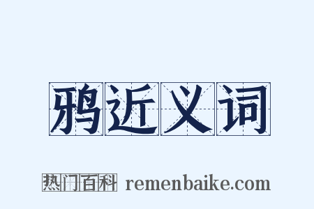 鸦近义词是什么意思的图片